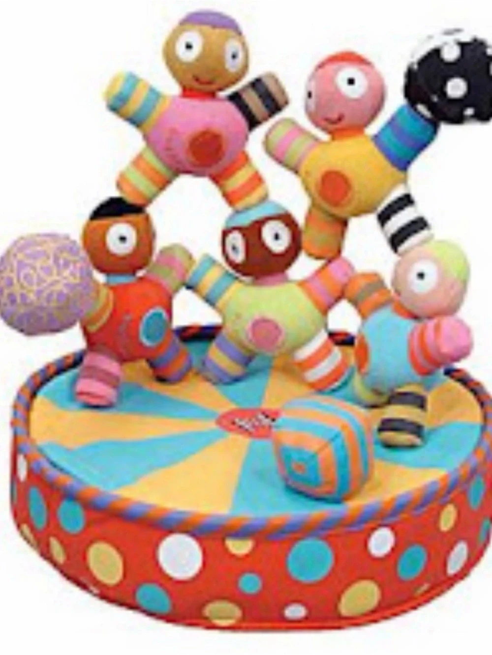 Kushies Zolo Magnetic Circus Acrobats Sensory Play 8pc Toy Stacking Dolls  +Bag